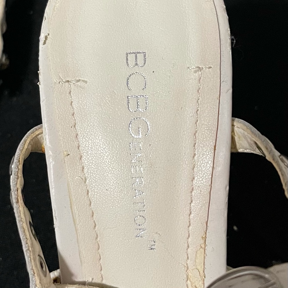 BCBG White Rhinestone Sandals - Picture 4 of 6